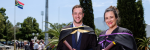 Brother and sister both receive master's degrees