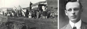 BSc-studente doen veldwerk in April 1918