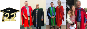 Drie PhD-graduandi van die Departement Bos- en Houtwetenskap