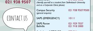 Emergency numbers - Tygerberg campus