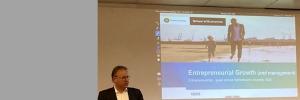 Prof Peter van der Meer shares his view on the entrepreneurial way during a recent visit