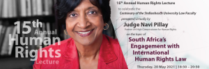Regter Navi Pillay bied 15de Jaarlikse Menseregtelesing aan