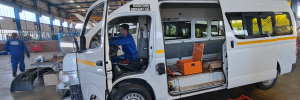 SU & partners retrofit first minibus taxi in SA to run on electricity