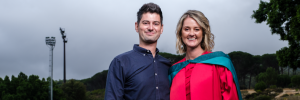 Dr Mariëtte Botha celebrates her PhD with her life-saving brother
