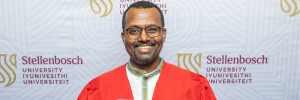 Prof Ashenafi Fanta photographed at his inaugural lecture at the Bellville Park campus