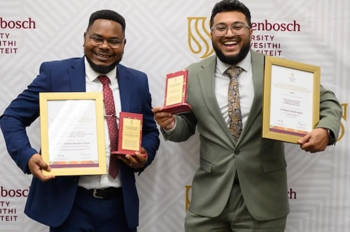 Stellenbosch University’s (SU) brightest minds gathered this week at the Stellenbosch Institute for Advanced Study (STIAS) for the 2025 Research and Innovation Excellence Awards