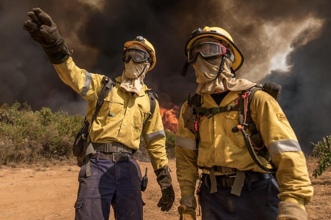A photo of a group of dedicated volunteer firefighters at SU.
