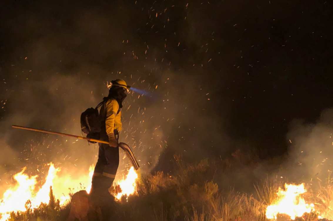 A photo of a group of dedicated volunteer firefighters at SU.