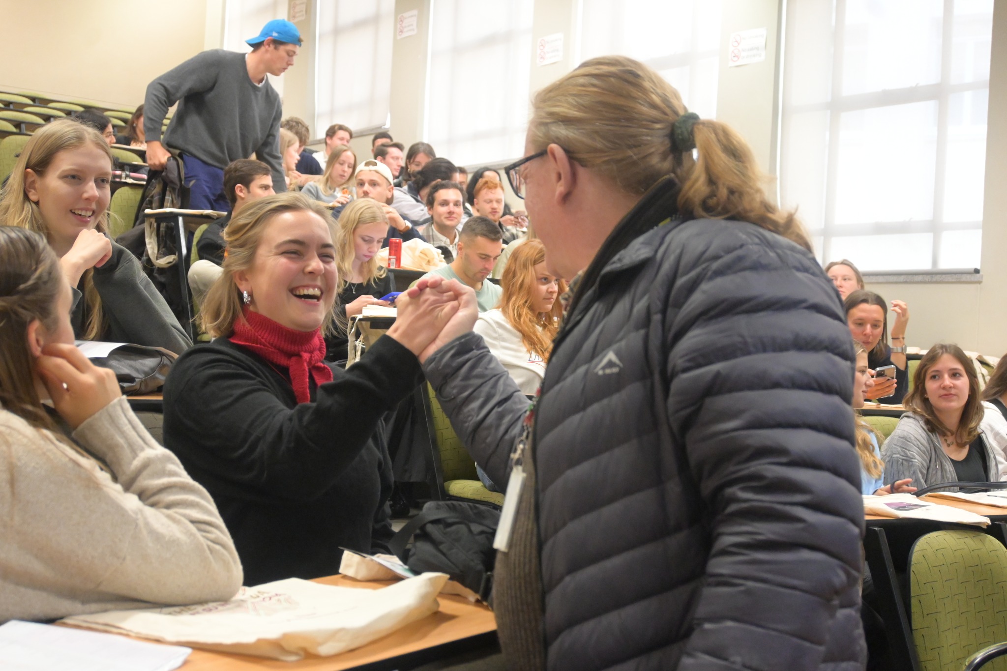 Robert with International Students at Welcoming