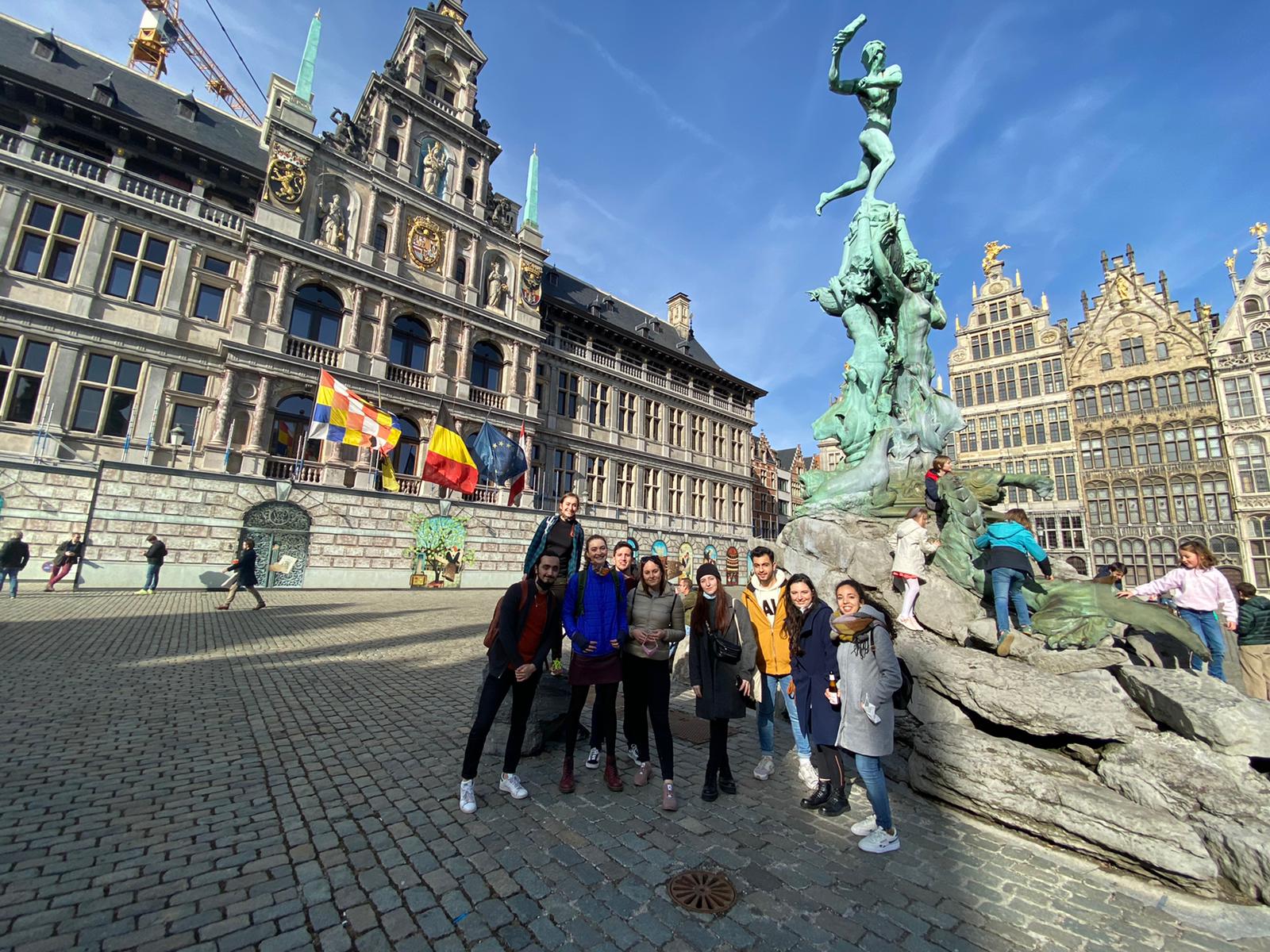 Teneille Nel and SU students abroad in KU Leuven, Belgium 