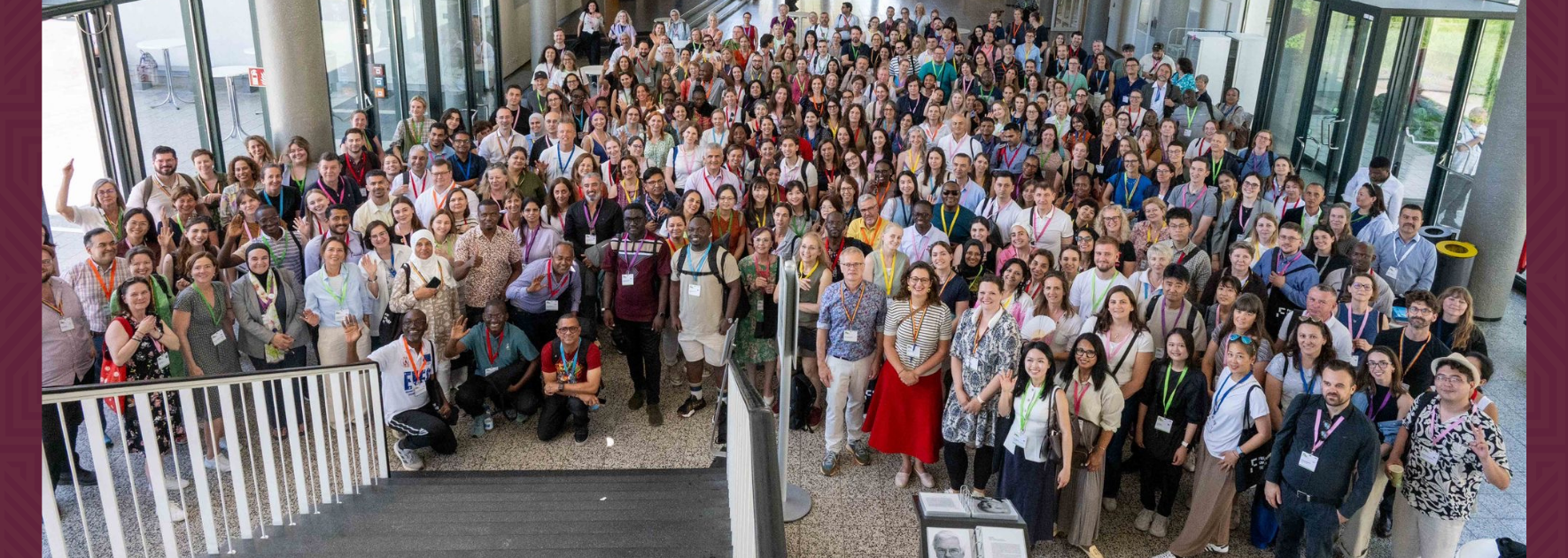 Group photo of the 150 international staff that participated in the Freie Universität Berlin International Staff Week in Germany.